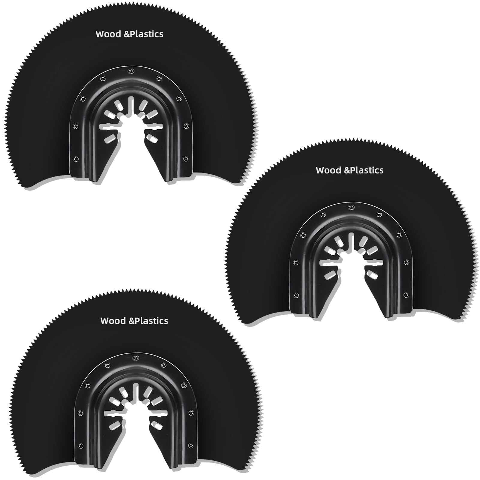 3Pcs 88mm Half-Round Oscillating Saw Blades,High Carbon Steel Multi Tool Blades,Multi tool Accessories for Starlock Multitool Blades for Wood,Plastic,Drywall for Makita,Dremel,Fein