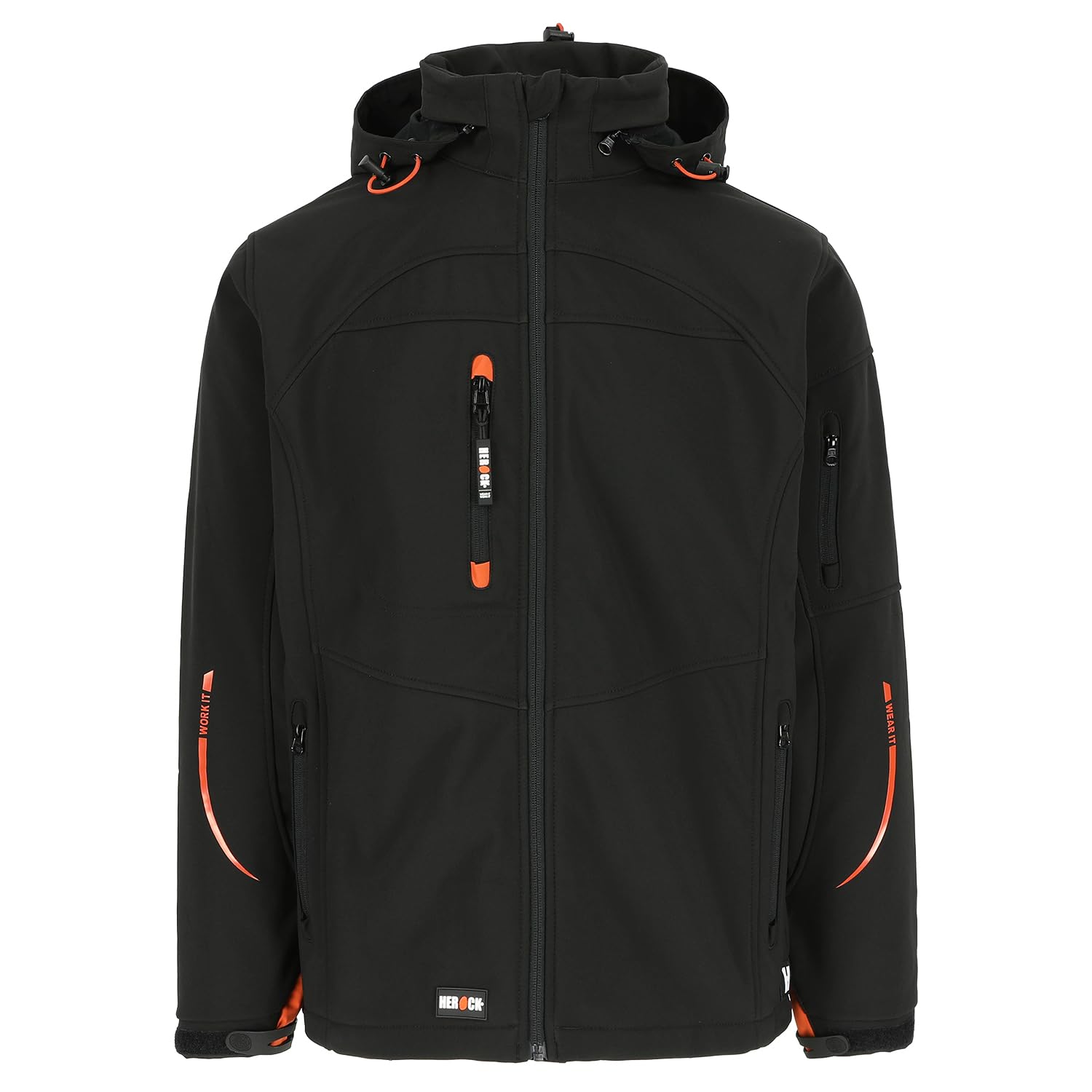 Herock Black Poseidon Water-Repellent Softshell Jacket