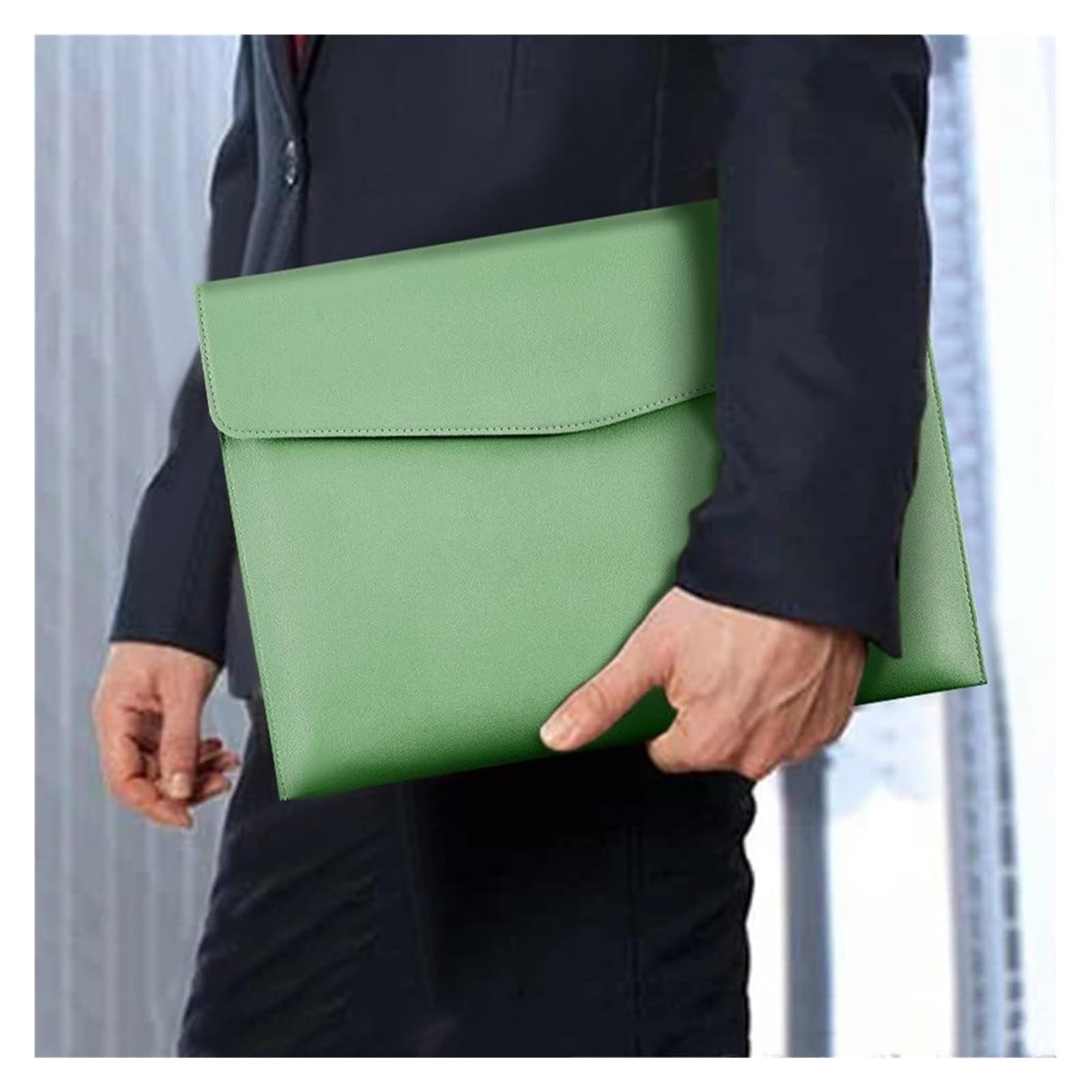 Etui na dokumenty ze skóry PU, wielokolorowe, 240 x 330 mm(Green)
