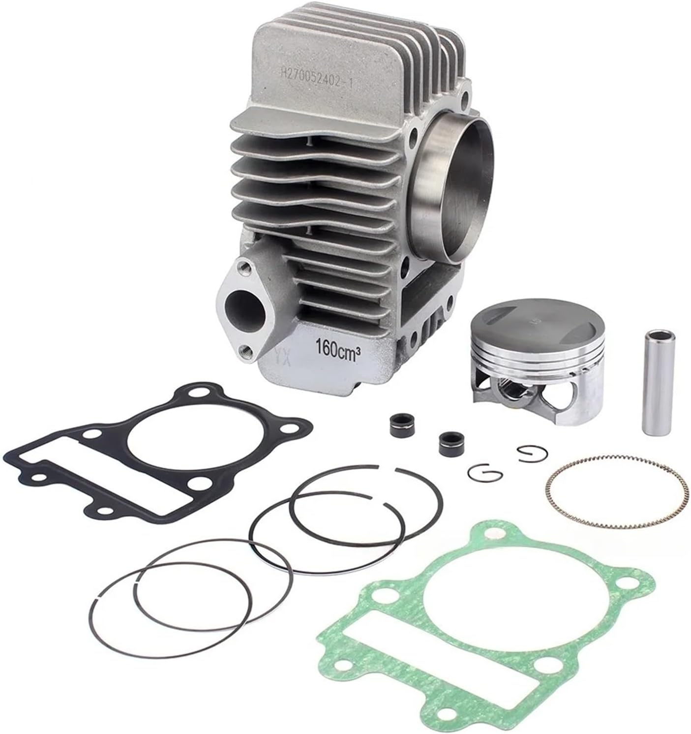 Motorcycle Assembly Piston for YinXiang for 1P60FMJ for 150cc for 160FMK for 160cc Motorcycle Engine Cylinder Kit 60mm Bore