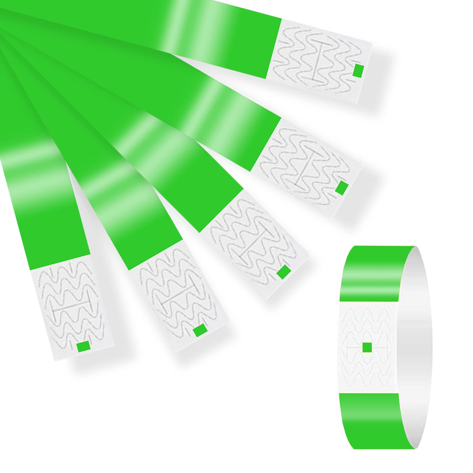 300 Pcs Waterproof Neon Paper Wristbands for Events, Paper Wristbands Available in Five Vibrant Colors, Adhesive, Tamper-Proof ID Bands for Parties,