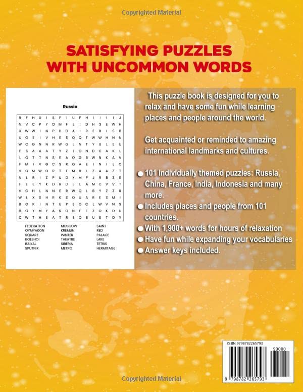 Adventures Around the World - Word Search Adults Large Print: 101 Exotic word search puzzles for adults, seniors, and teens. Great gifts for those who ... travel. (Adventures Around the World Series) - Image 2