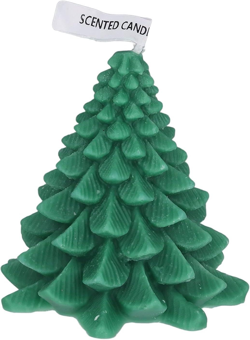 Velas grandes de Navidad con forma de árbol de Navidad, velas perfumadas regalos para decoración de Navidad, decoración del hogar, fiesta, dormitorio, habitación, decoración de mesa, color verde