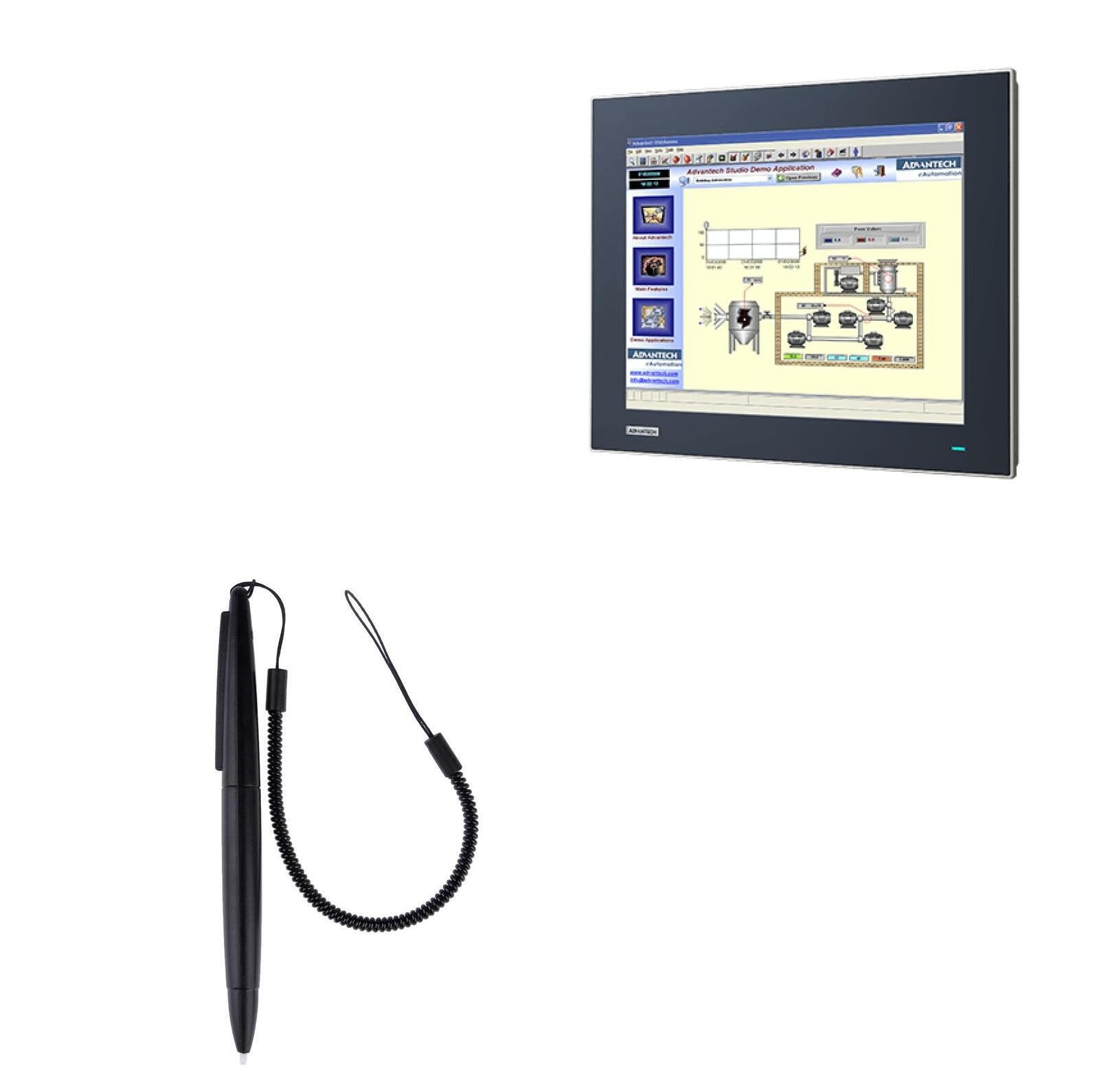 BoxWave Stylus Pen Compatible with Advantech TPC-155H - DirectSign Resistive Stylus, for Resistive Touchscreens Plastic Lanyard - Jet Black