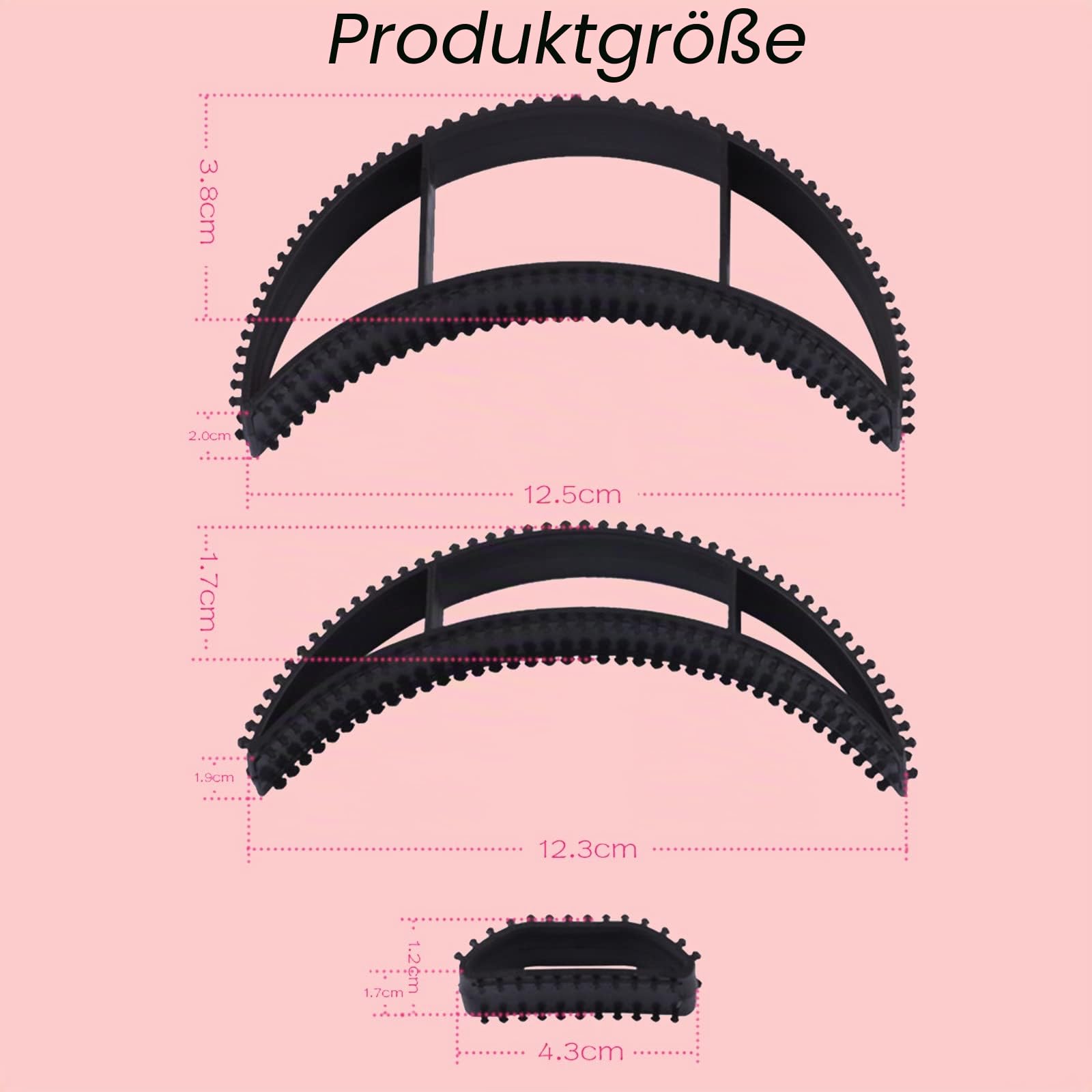 5Pcs Schwarz styling coiler set Bump it Volumen Haar Zubehör Haar Unebenheiten für Volumen Einsatz Flauschige friseurwerkzeuge für frauen und mädchen