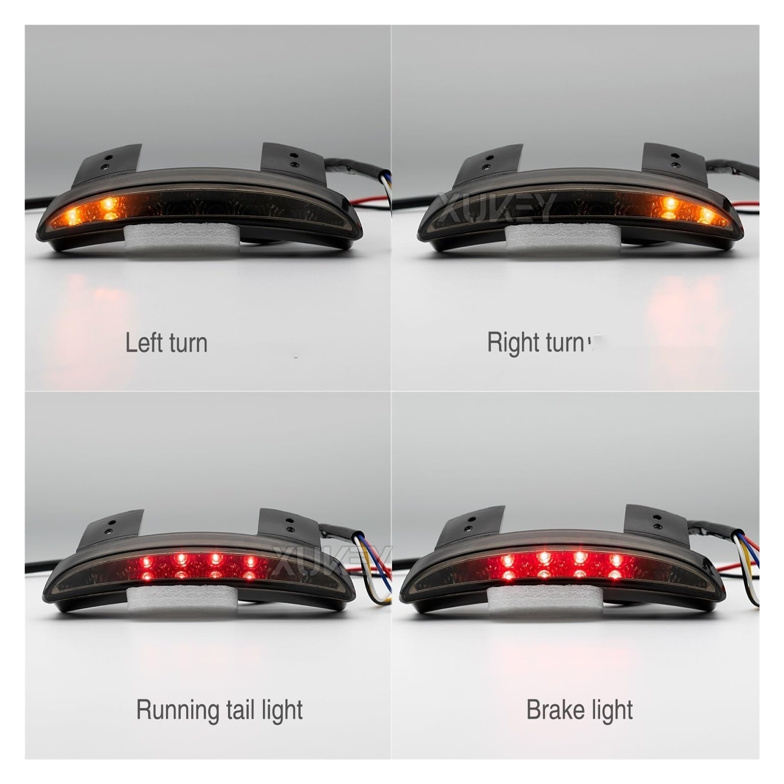 Luce Posteriore A LED da 12 V per Moto Montaggio Laterale Freno di Stop Segnalazione Marcia per Bobber E Chopper Luci Freno