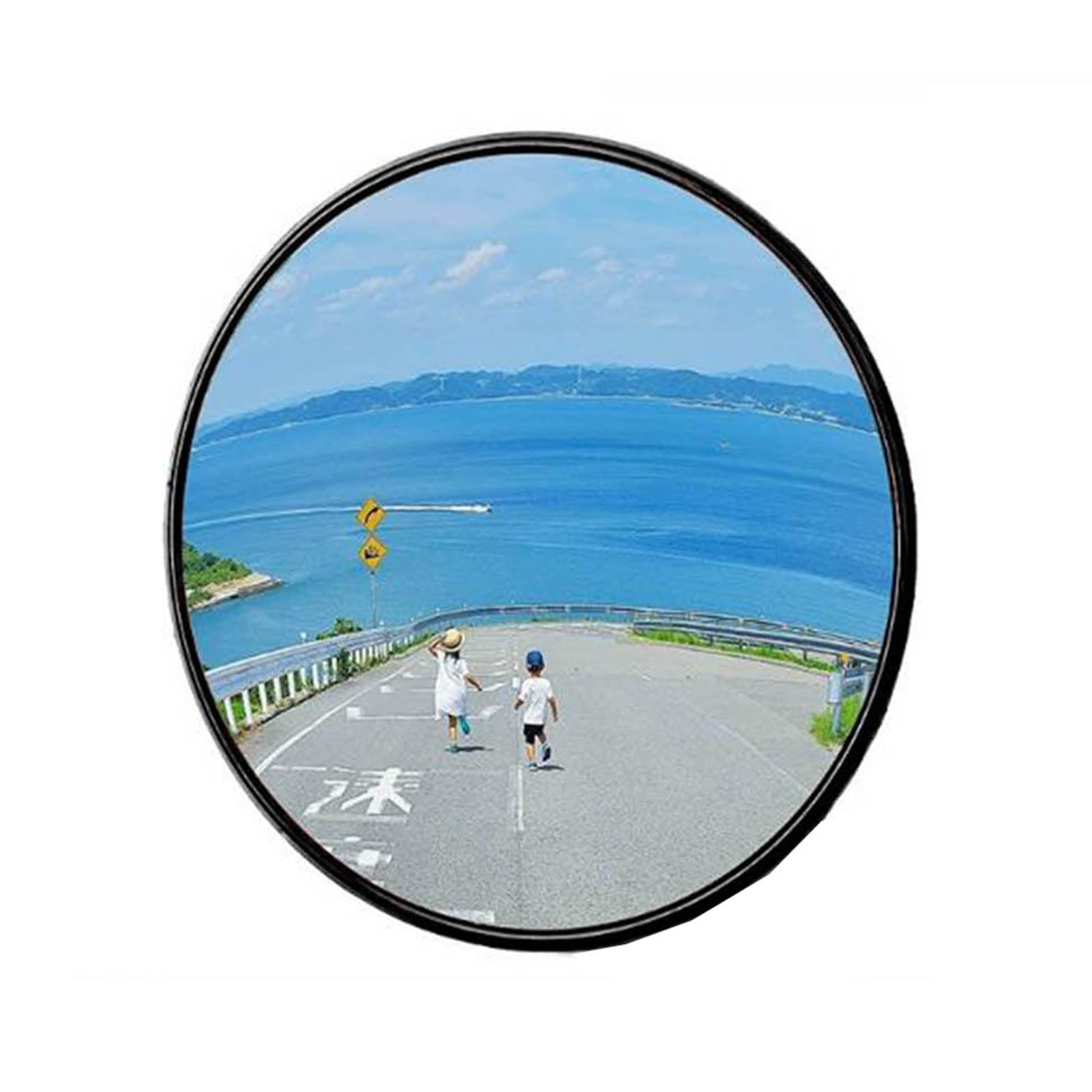 Miroir Convexe, Miroir de sécurité intérieur, Miroir Convexe pour Angle Mort, avec Support Mural, Transparent et incassable, pour allée de Parc (80 x 80 cm)