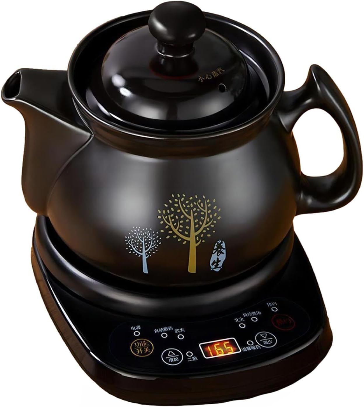 Automatyczny ceramiczny garnek do ziół chińskich 3.5L - do herbat, zup, owsianek i wywarów. 500W, podgrzewanie 360°, cicha praca, 8h utrzymanie ciepła, ceramika spodumenowa.