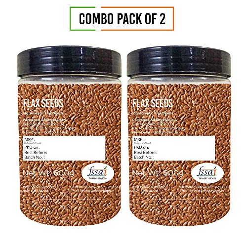 Image of Chef Urbano Flax Seeds 600 Gms Pack of 2 | Alsi Seed | Raw and Natural | Immunity Booster | Rich in Protein and Fiber | Seeds for Eating | Diet Food