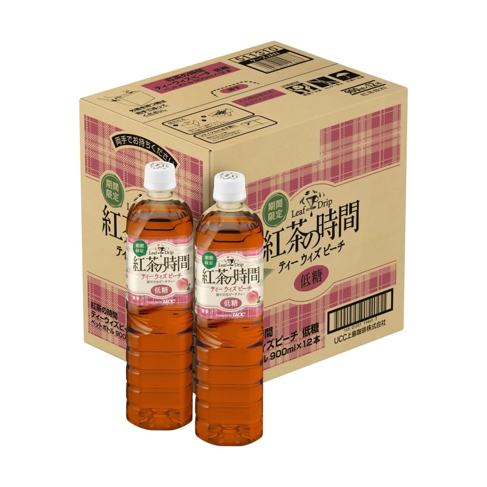 【45%OFF】【1,188円（定期便1,129円）】 紅茶の時間 ティーウィズピーチ 低糖 ペットボトル 900ml×12本