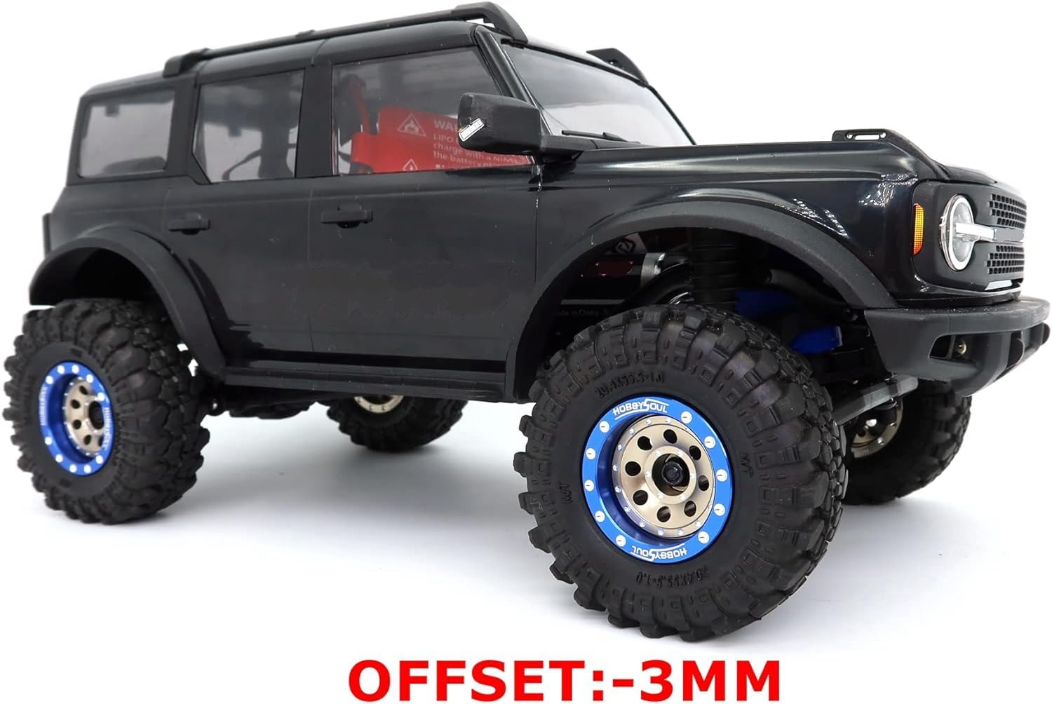 Ruedas y neumáticos Beadlock RC de 1,0 para 1/18 TRX4M, 1/24 SCX24 RC