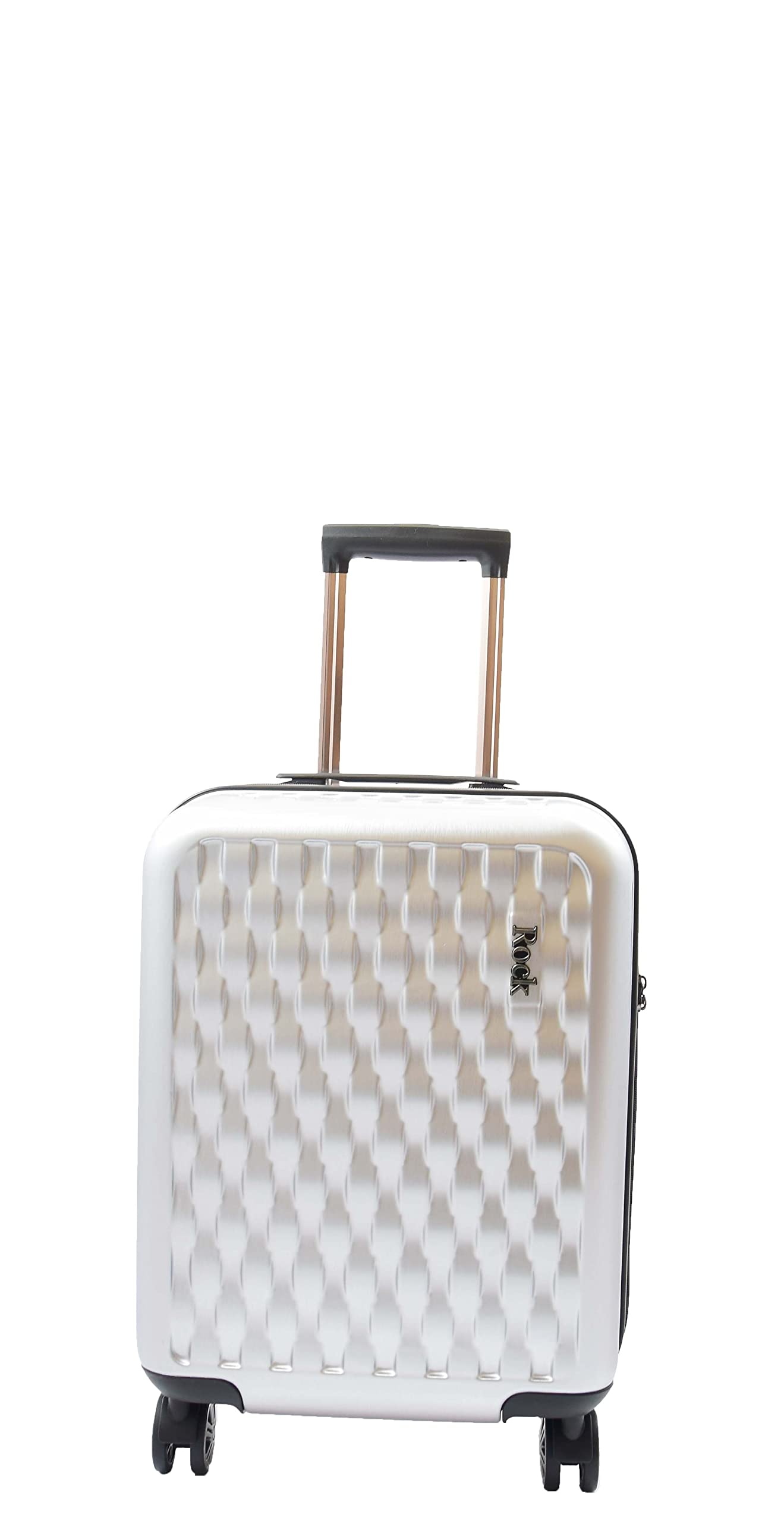 A1 FASHION GOODS 8 ruote rigide Premium bagagli leggeri valigie borse da viaggio Groovy Silver, Argento, Cabin | 56x39x23CM,34L,2.9KG, Bagagli Hradside con ruote