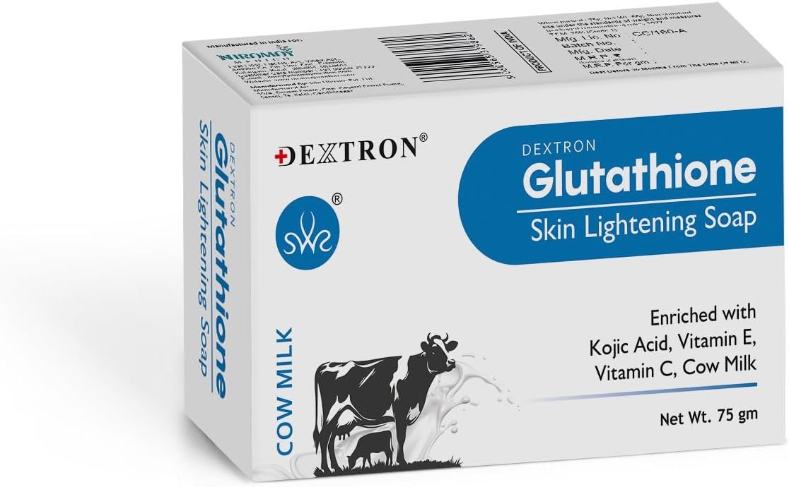 Cow Milk Glutathione Skin Lightening Soap, Enriched with Vitamin E, Vitamin C, 75g