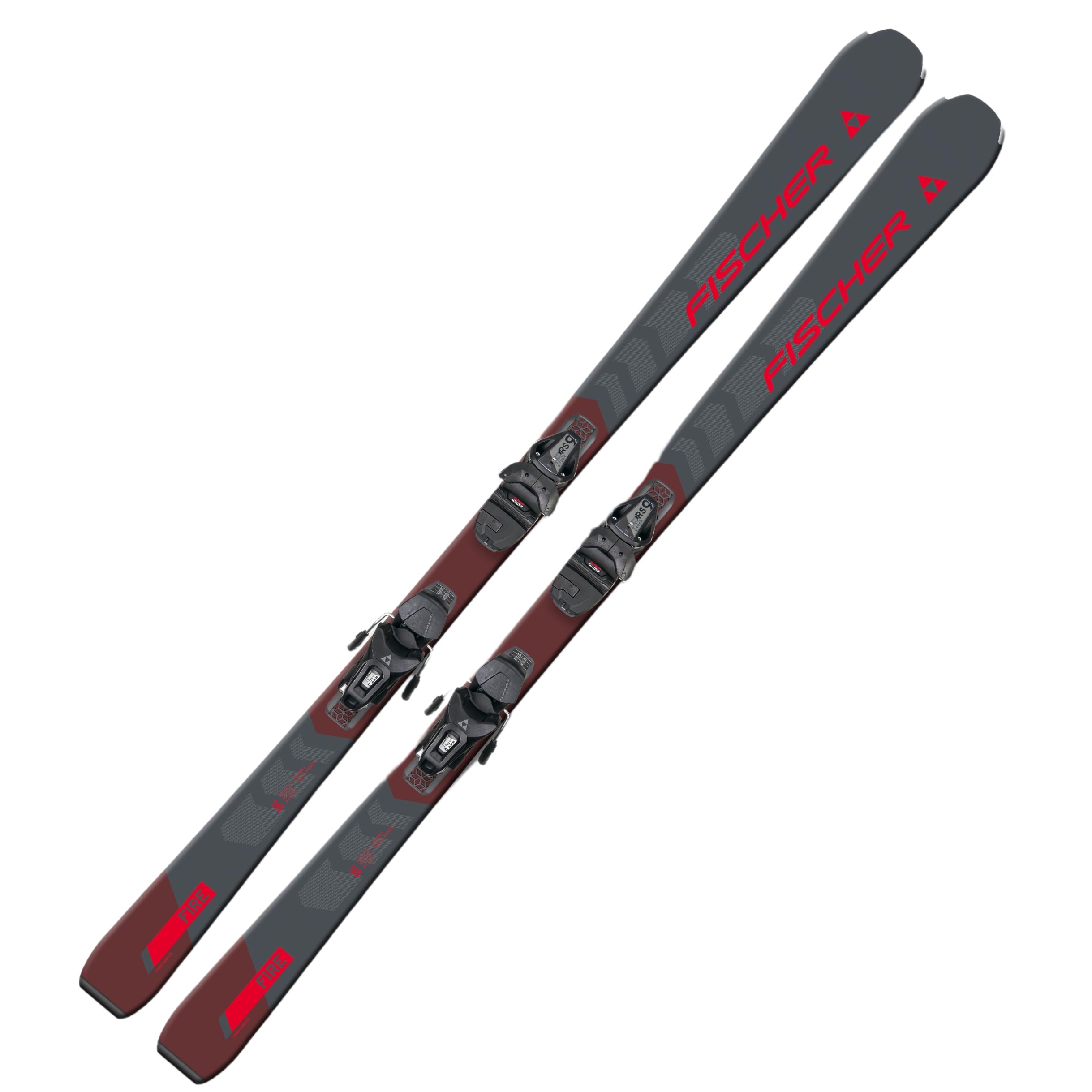 Ski alpin On-Piste-Rocker Fischer Fire SLR avec fixation RS9 SLR Z2,5-9 - Convient pour les débutants et les confirmés