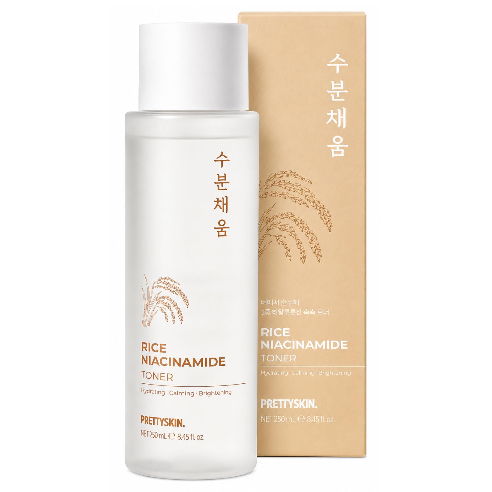 PRETTYSKIN Tônico Facial Diário Com Extrato De Arroz Para Pele Sensível E Niacinamida -