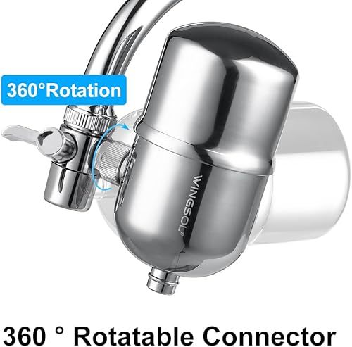 Miniatura 5 de WINGSOL Conectorpalancadesviador para filtro de agua de montaje en grifo, rotación de 360, compatible con todos los filtros de grifo de rotación de