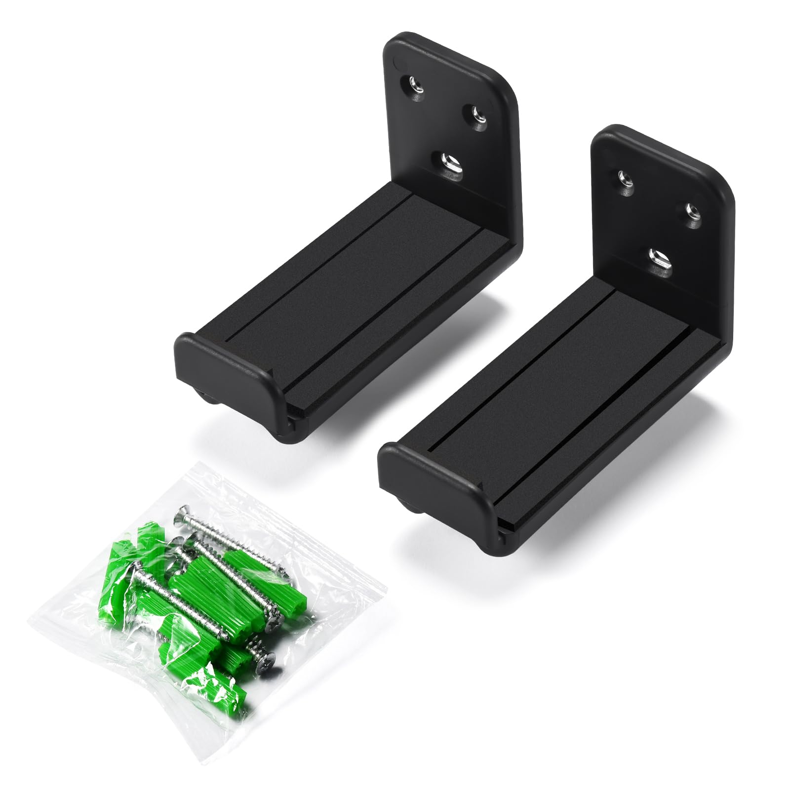 Soundbar Staffa Montaggio Parete,2PCS Universale Soundbar Altoparlante Staffa Parete Contiene fino a 20 kg,Mensola Profondità Regolabile 8,5 a 13,5cm con Kit Hardware