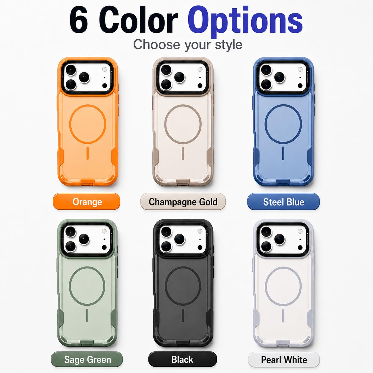 Custodia con cavalletto per iPhone 17 Pro, compatibile con MagSafe