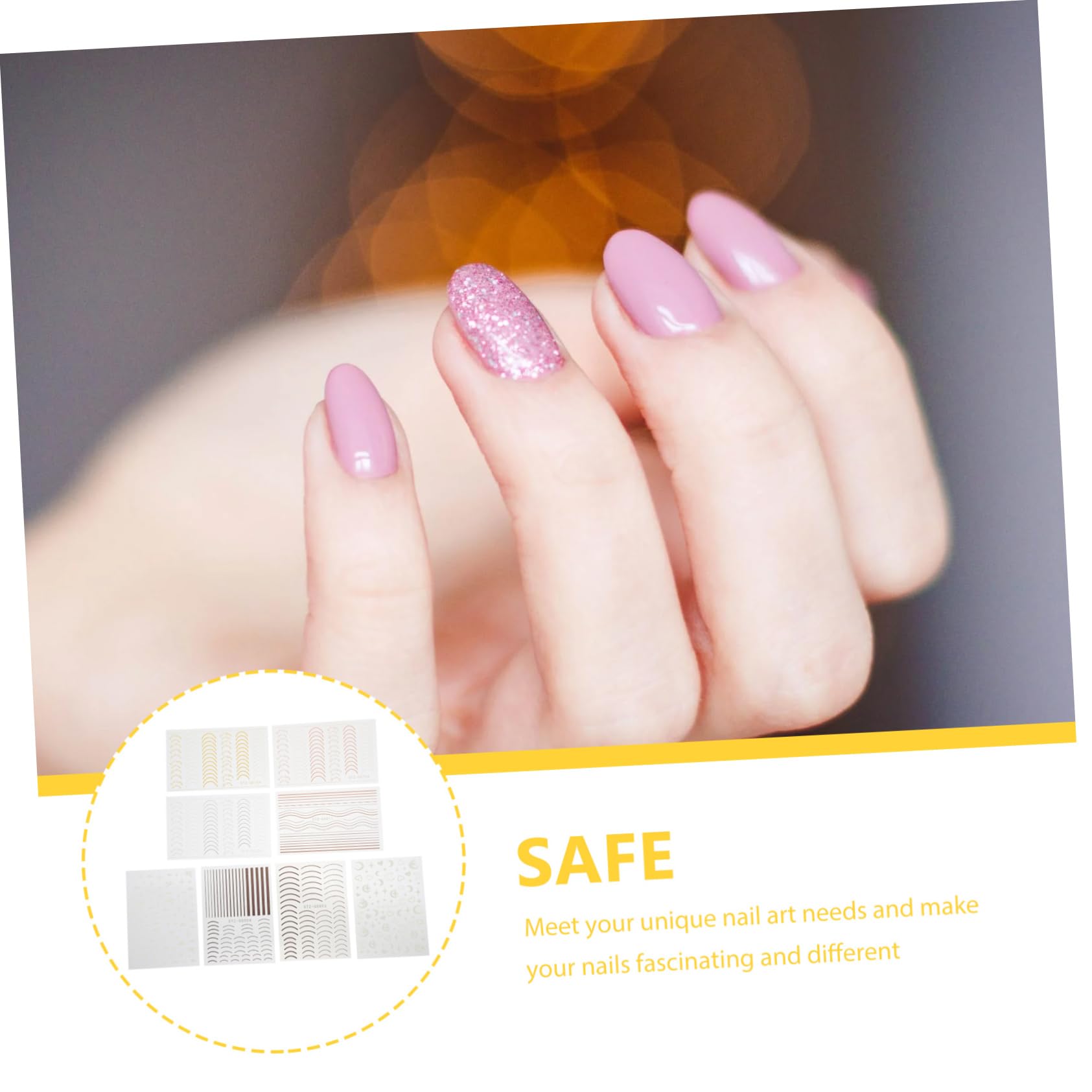 Healeved 40fogli Adesivi Decorativi Per Unghie Nail Art Facile Da Applicare Design Elegante Per Manicure Fai Da Te Adesivi Autoadesivi e Perfetti Per Ogni Occasione