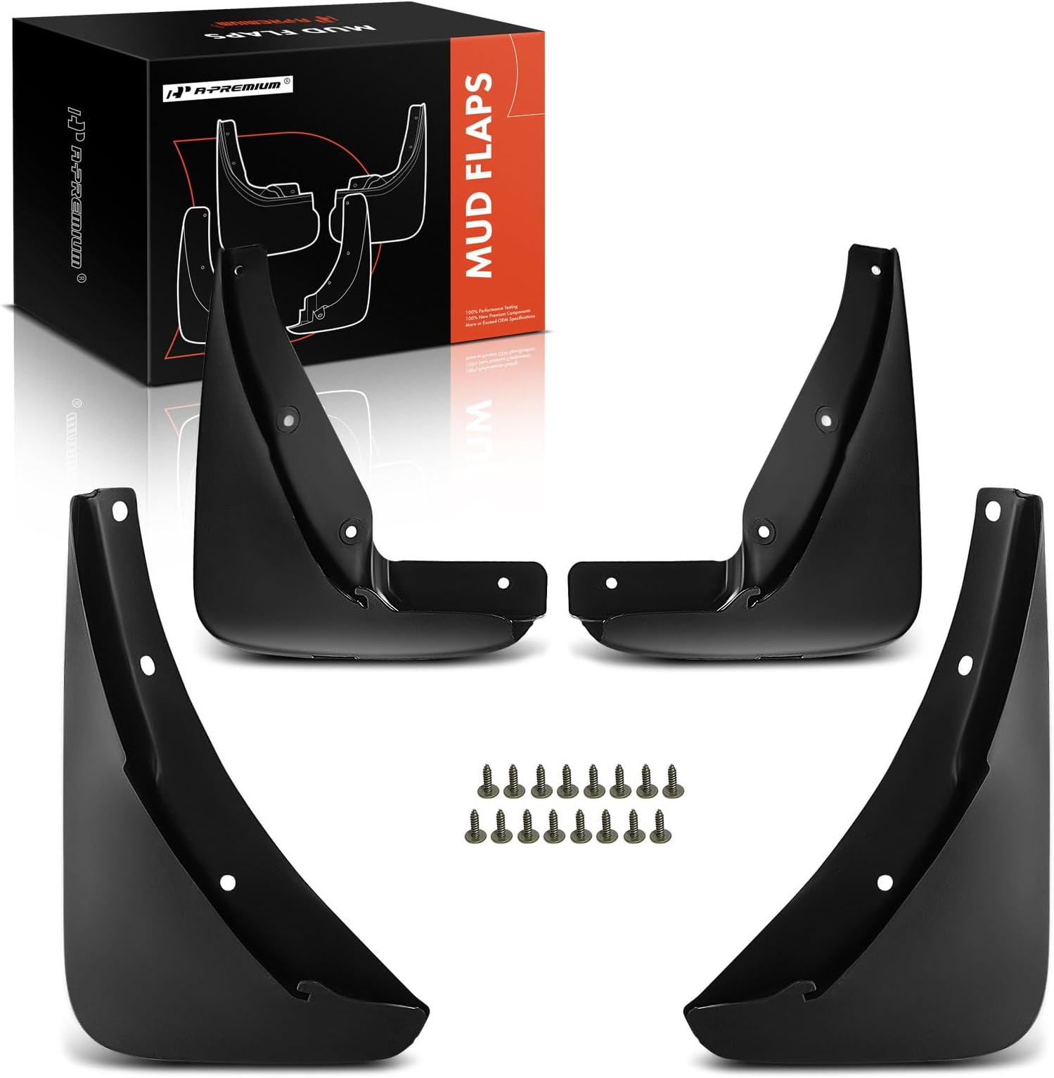 A-Premium Set of 4PCS Mud Flaps Splash Guards Mudguards Mudflaps Compatible with Dodge Challenger 2015-2022 Coupe (Without Fender Flares), Front and Rear