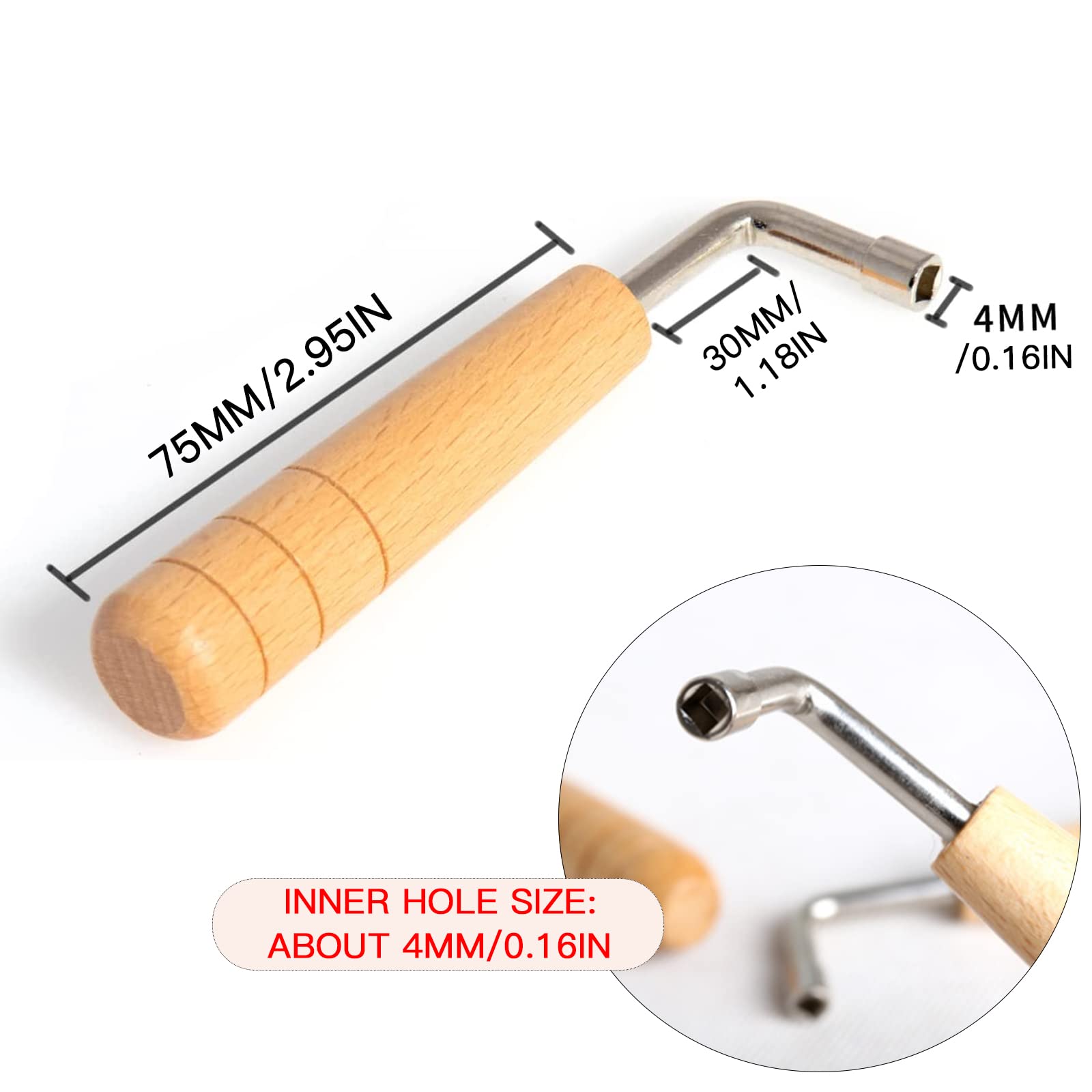 Clé D'accordage Pour Autoharpe – Marteau D'accord En Métal En Forme De L Avec Embout 4x4mm