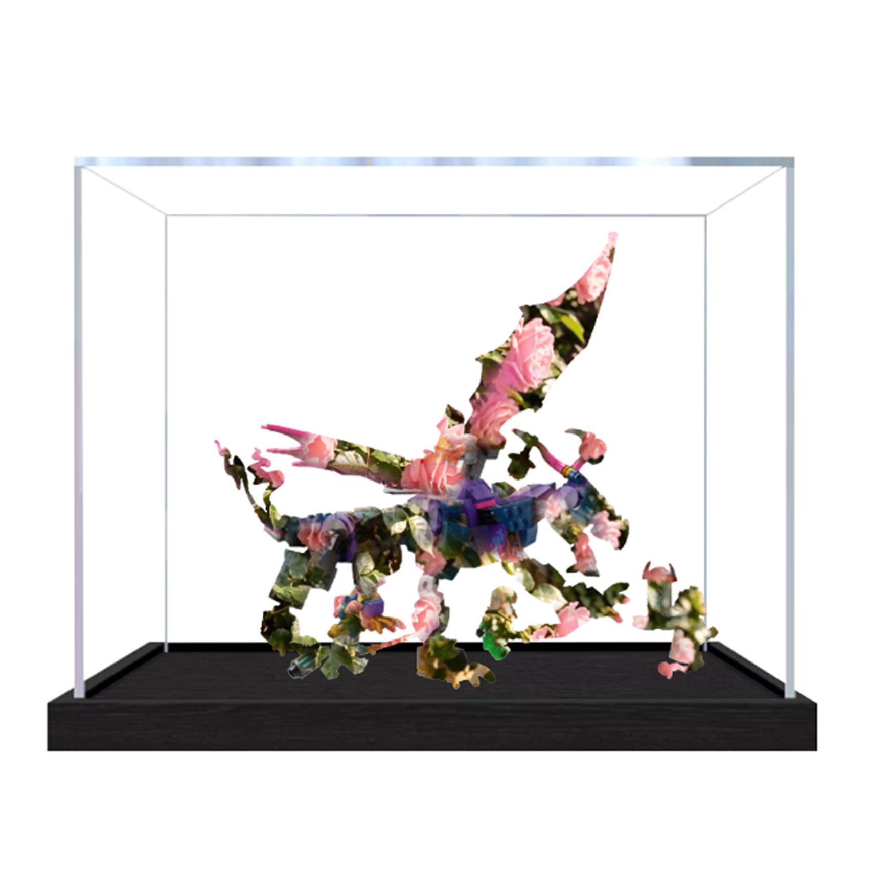 Acrylic Display Case for Le-go 71842 Dragon Model, Dustproof Display Box (display box only) (StyleA 2mm)