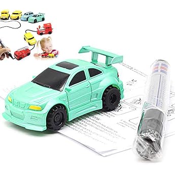 Syrisora  Car Toy Funny Pen Inductive Car Truck Follow Every Drawn Black Line Mini Toy Technical Vehicles Educational Toy As Shown