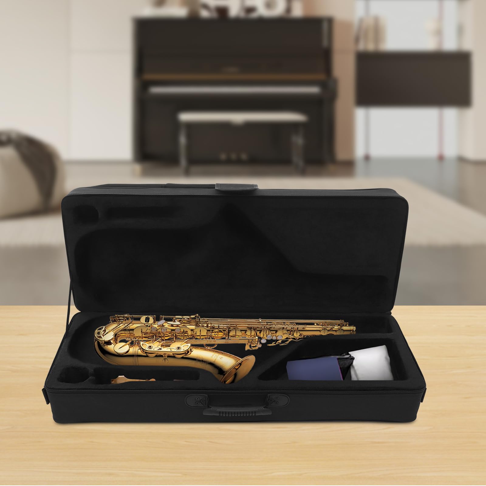 Custodia per sassofono tenore, con tracolla, protezione stabile, imbottita, comoda per gli amanti della musica