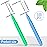 Patelai 100 Pieces Braces Brush for Cleaner Interdental Brush Toothpick Dental Tooth Flossing Head Oral Dental Hygiene Flosser Toothpick Cleaners Tooth Tool(Blue, Green,Elegant Size)