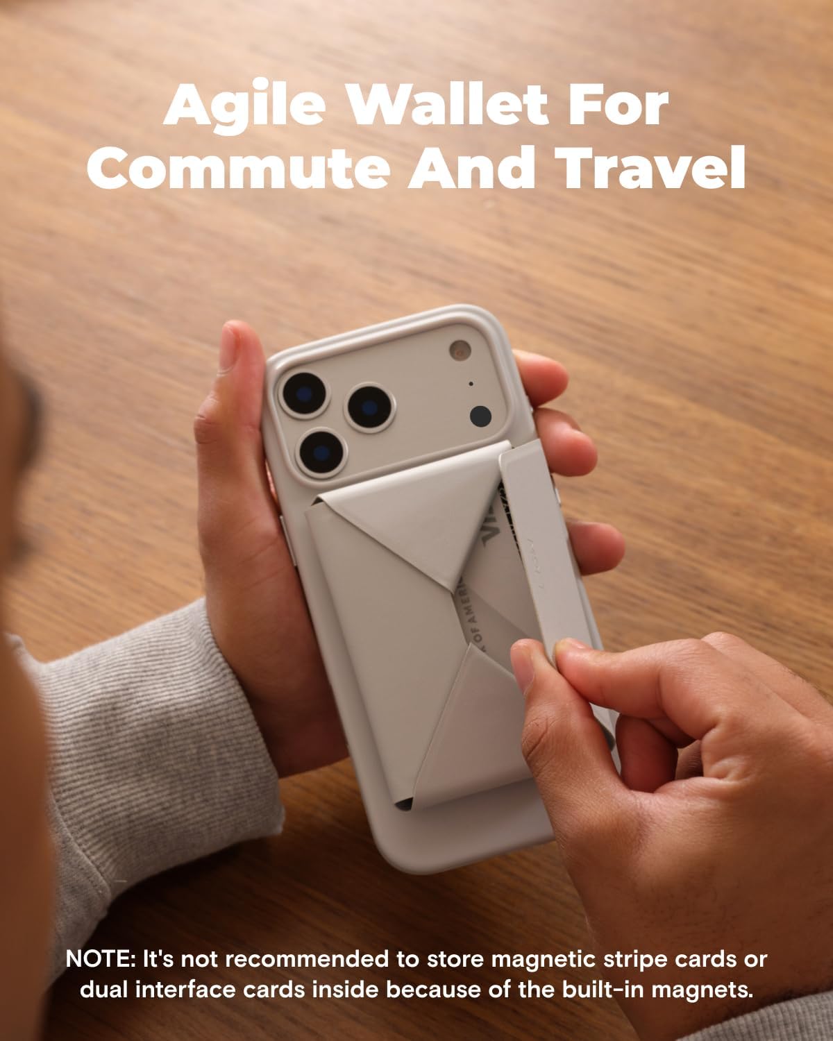 MOFT Magsafe Wallet, 8-Card Holder, Magnetic Phone Stand with Pull to Access Design, RFID Blocking, Angle Adjustment & MOVAS Minimalist Snap Field Wallet for Men Travel Essentials, Misty Cove - Image 2