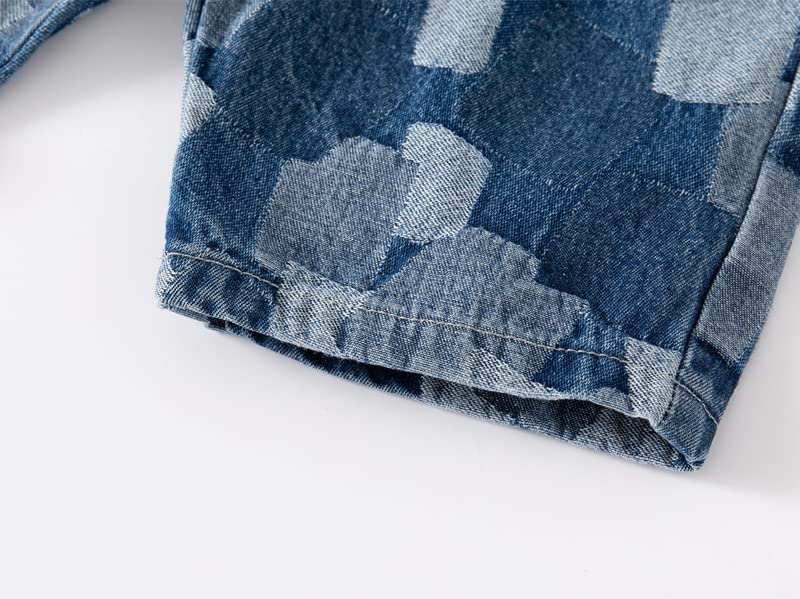 Meufam Unisex Kids Toddler Little Boys Elastic Waist Denim Shorts Summer Pull-On Bottoms Jean Short Pants with Pocket3