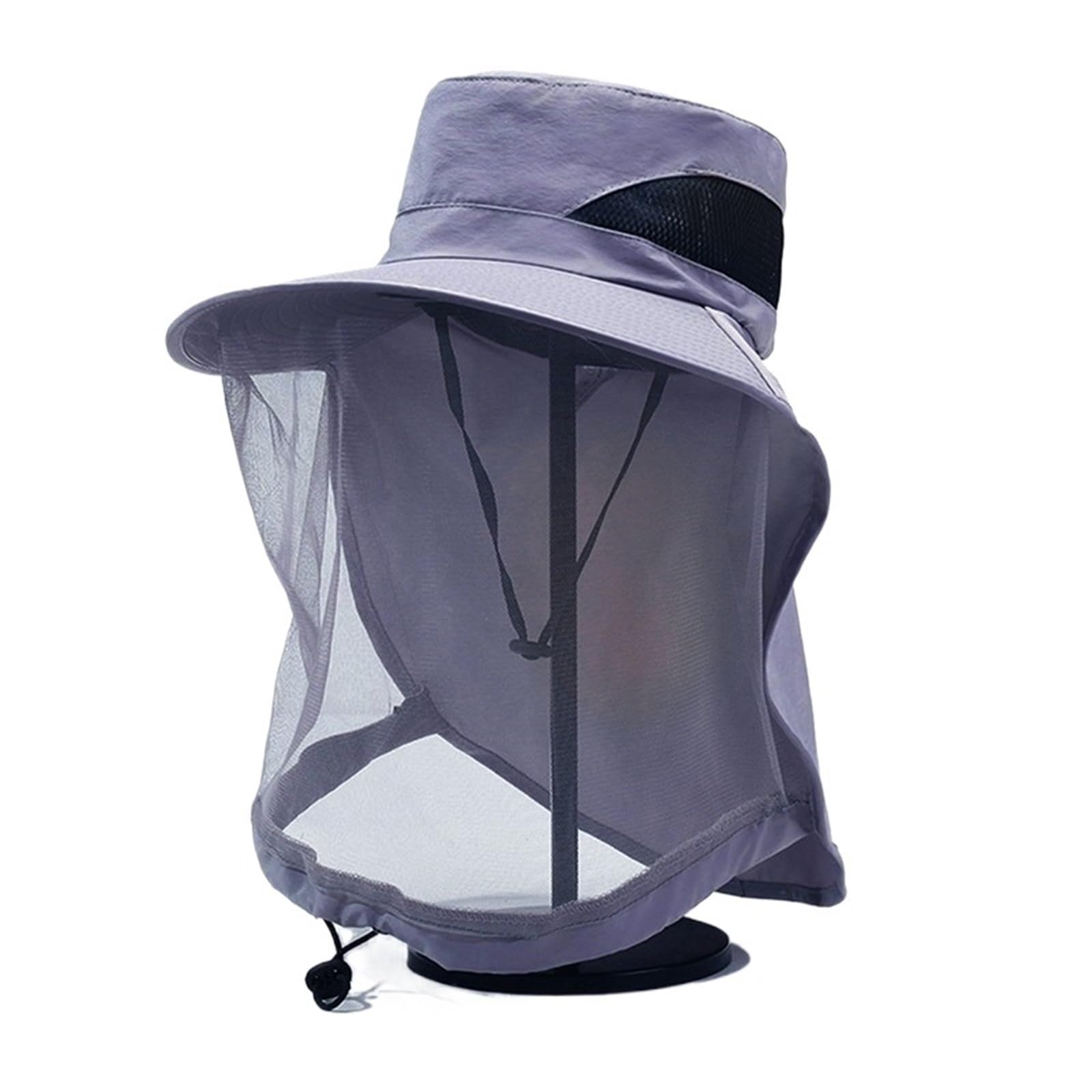Sombrero mosquitera antipicaduras con malla transpirable para el rostro en color gris 8