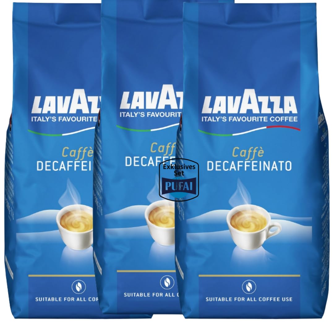 Lavazza Caffe Crema Decaffeinato Bohne Bohnen Coffee Kaffee 500 gramm x 3 STÜCK