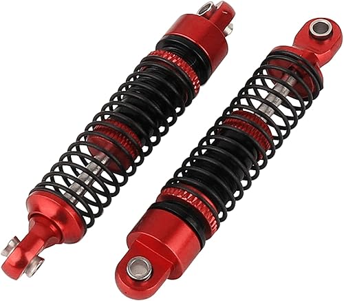 Miniatura 67 de Amortiguadores de aluminio de 2.323 in, amortiguadores de aceite roscados largos para 1/18 RC Crawler TRX4M TRX4-M Piezas de actualización (rojo)