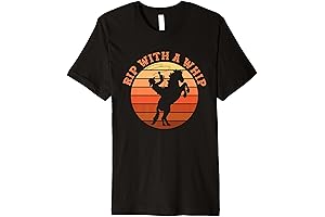 Rip With A Whip Funny Meme Cowboy Hat Ranch Life Rodeo West Premium T-Shirt