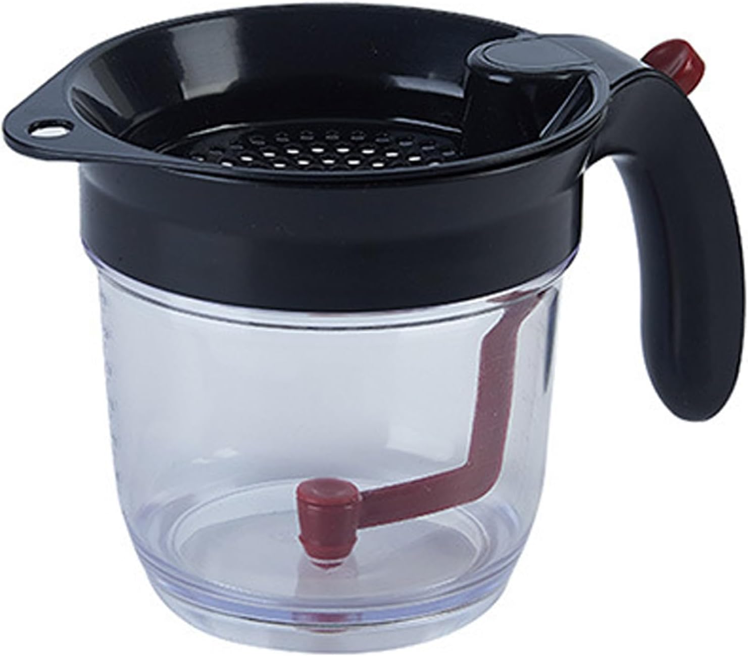 Hyperspace 4-Cup (1000ml) Glass Gravy Separator With Stainless Steel Filter - Microwave & Dishwasher Safe