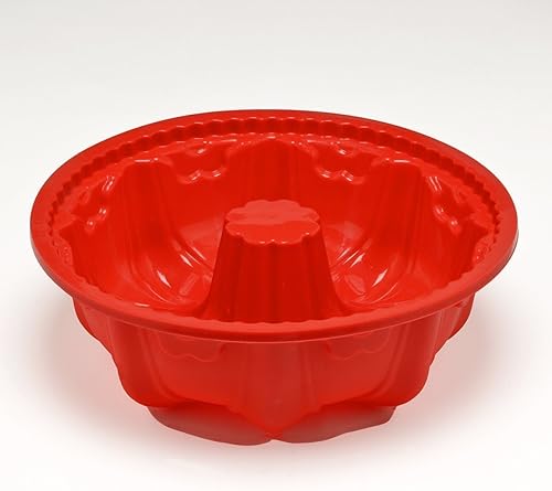 Miniatura 2 de Molde de silicona para tartas de 9.8 pulgadas para hornear, molde para tartas, molde antiadherente para hornear, tubo estriado, para amantes de la