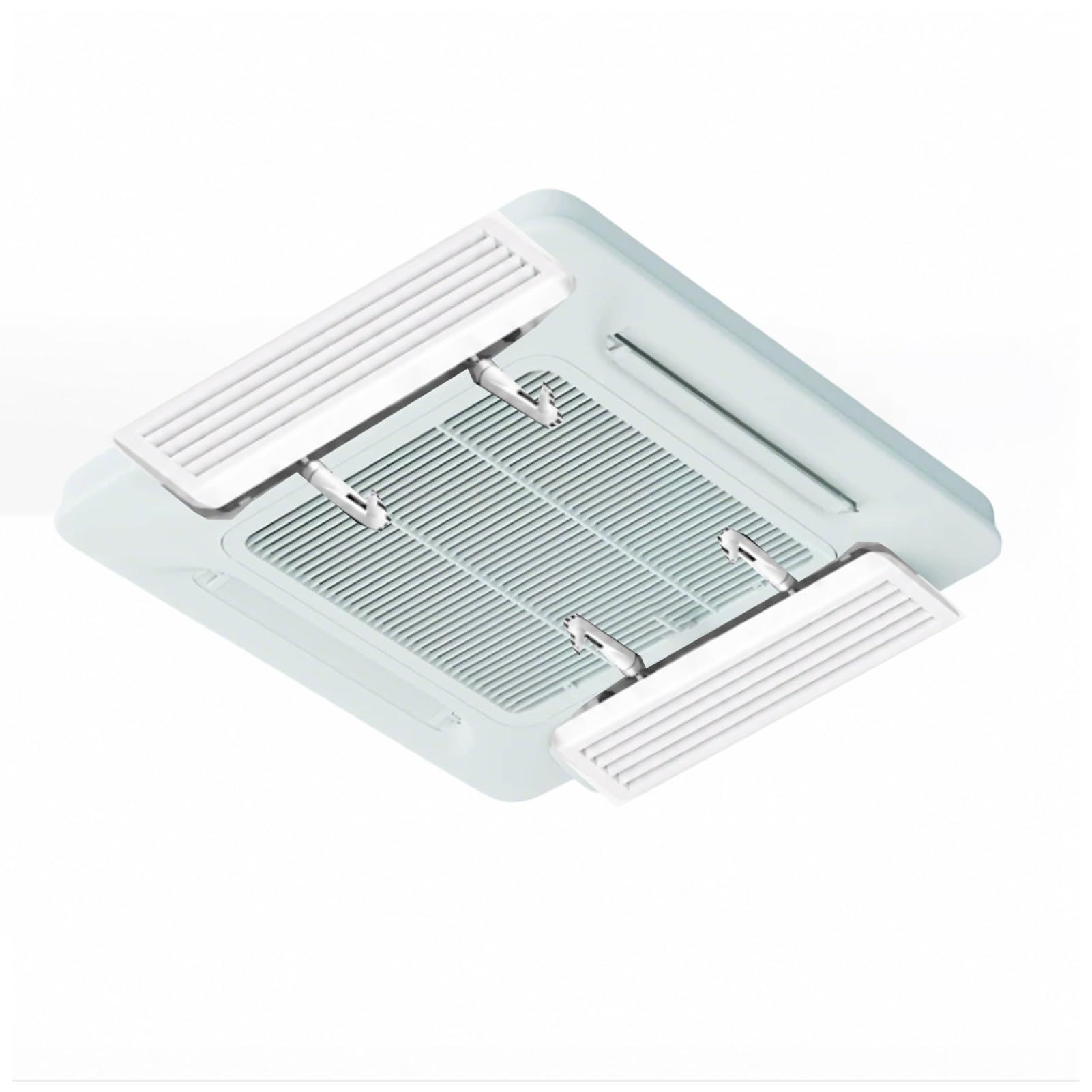 Deflettore del flusso d'aria per climatizzatore, Deflettore AC da soffitto, gancio senza trapano, flusso d'aria 180 1/2/4 pezzi 14,5x56 cm | 2-pack 14.5x56cm