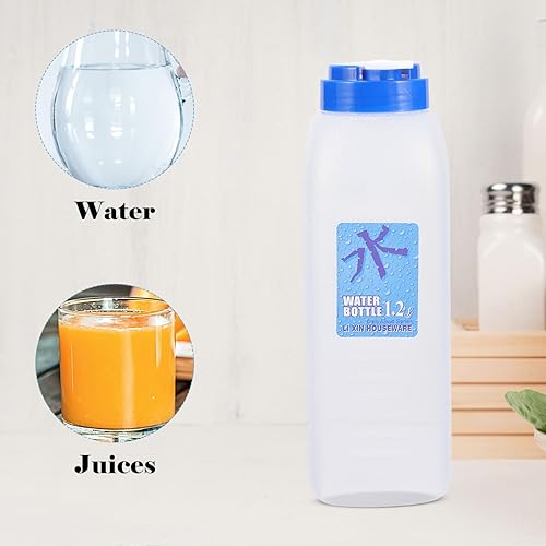 Miniatura 4 de YARNOW Botella de agua fría Jarra de agua de plástico con tapa, contenedores de jugo, jarra de limón, jarra de bebidas, jarras de agua de cabecera