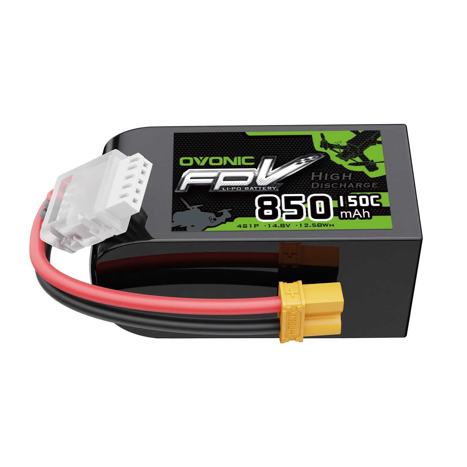 OVONIC 14.8V 150C 850mAh 4S Lipo Battery