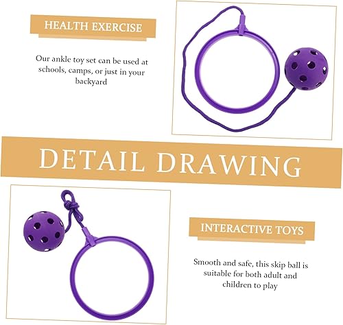 Miniatura 8 de KICHOUSE Pelota que rebota para niños, equipo de fitness, cuerdas de salto para saltar al tobillo, pelota de tobillo para niños