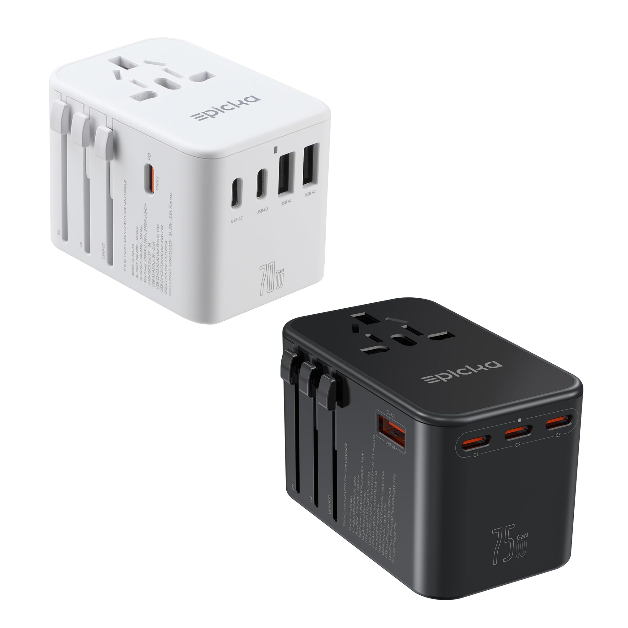 Amazon.com: EPICKA TA-105 Pro White and TA-105 Max Black Universal