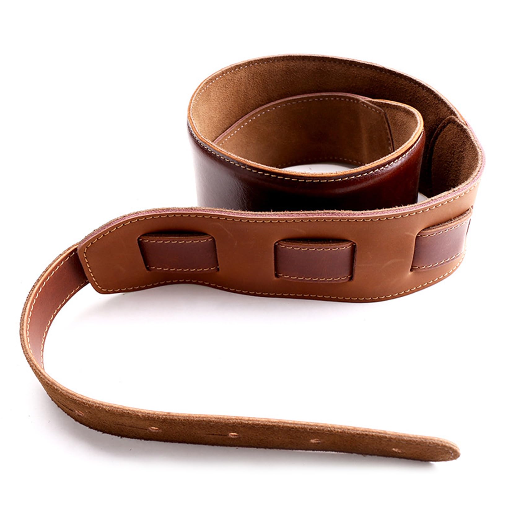 Correa de Guitarra de Cuero, Longitud Ajustable de 41" a 51" Correas de Guitarra de Cuero,Antideslizante,Clásico,Correa de Bajo Eléctrico Acústico - Accesorios para Guitarras