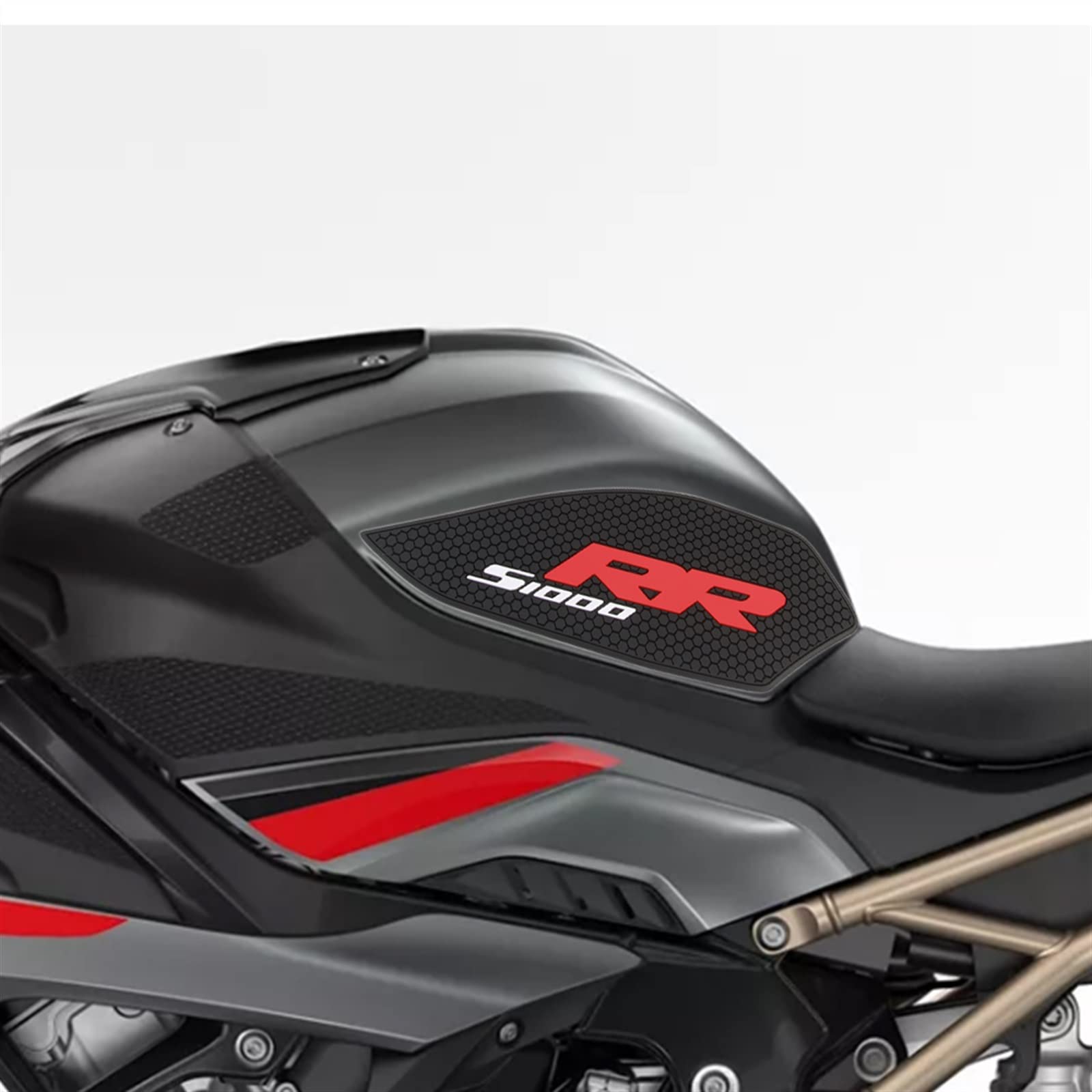 Motorrad Aufkleber Wasserdichtes Rutschfestes Tankpad S1000RR 2022 Zubehör Für BMW S1000 S 1000 RR 1000RR 2019 2020 2021 2023 (Color : Red)