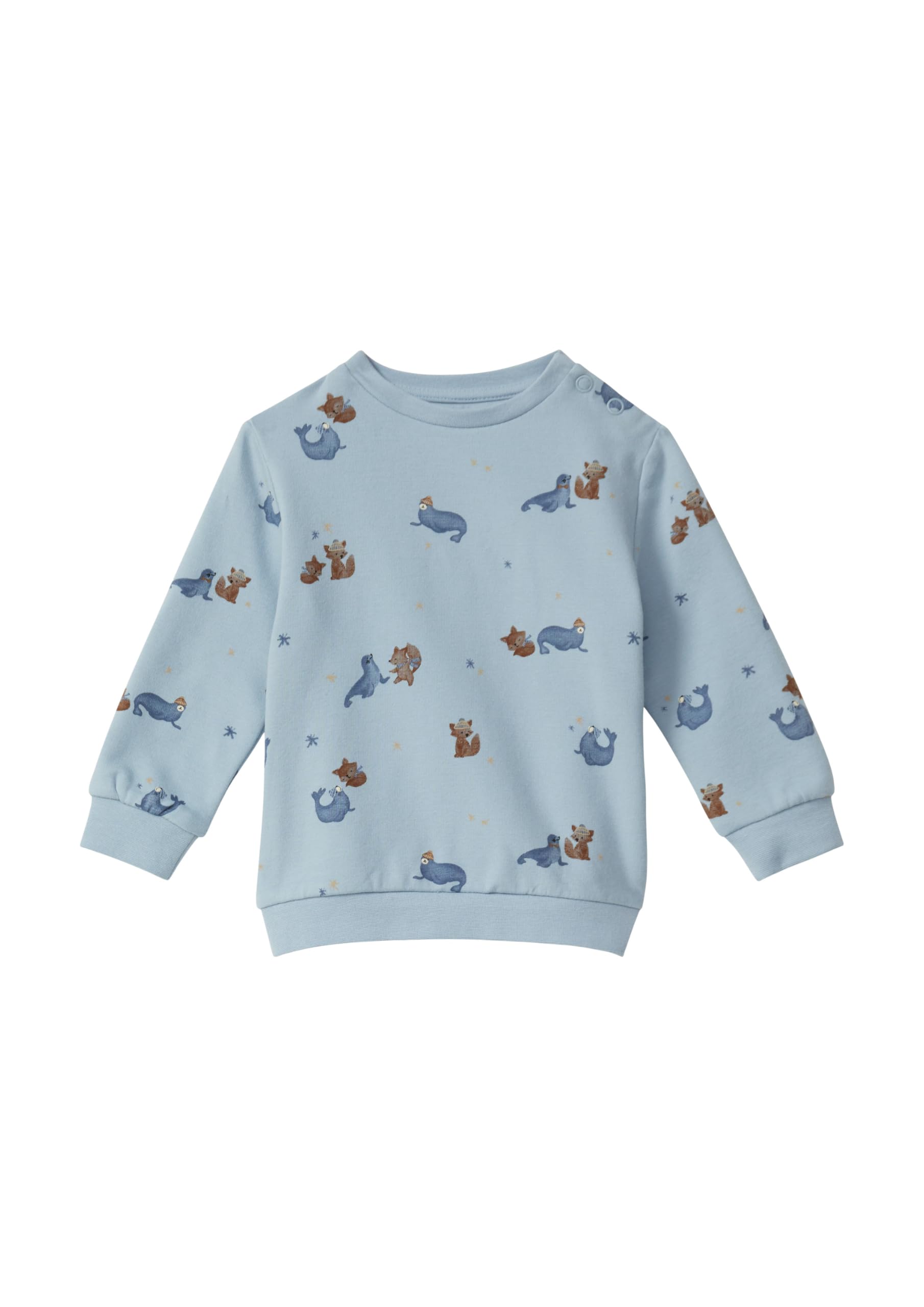 s.Oliver Kuscheliges Sweatshirt mit All-Over-Print