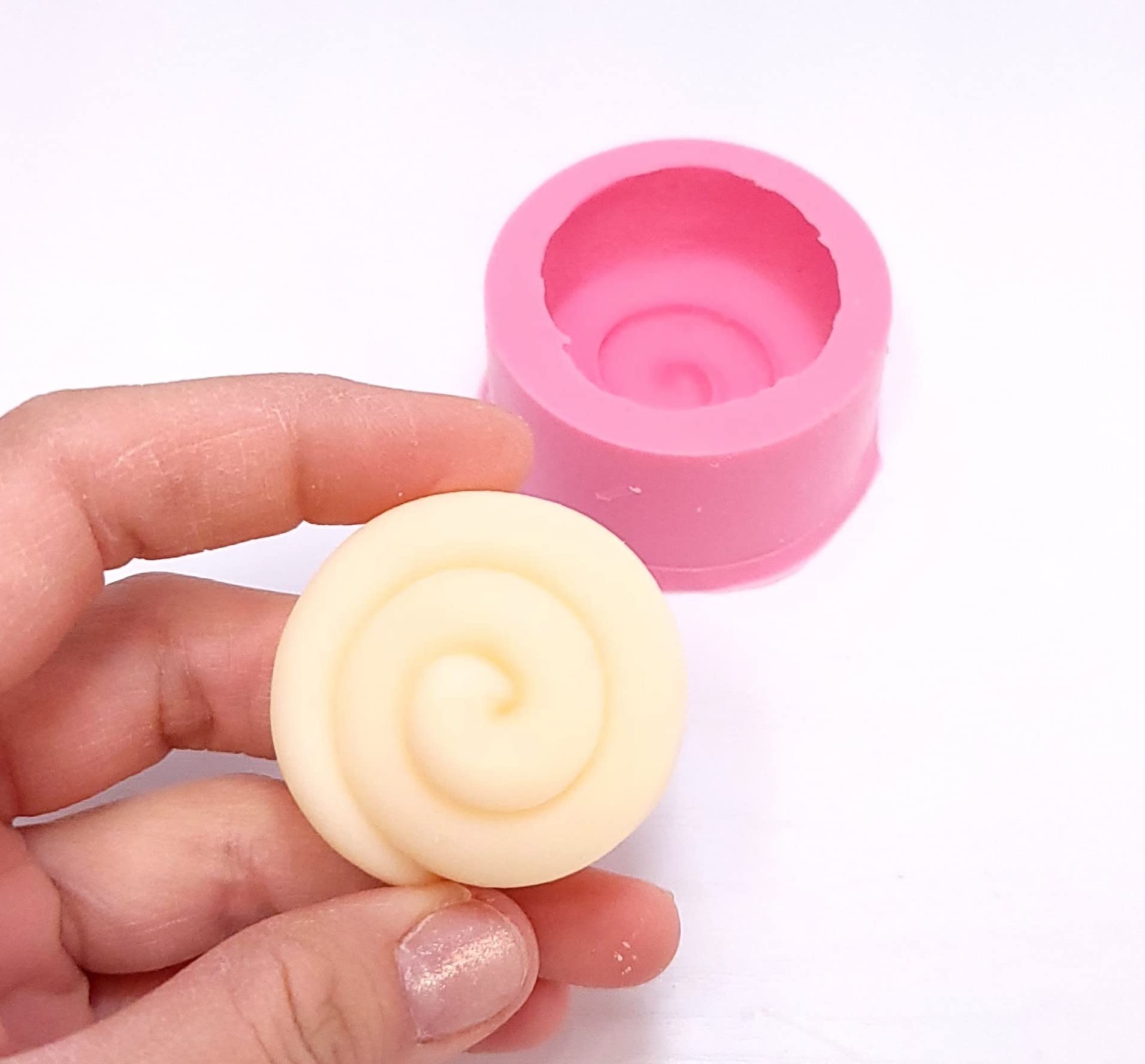 Cinnamon rolls mold - 2 in cinnamon rolls silicone mold Candle molds Wax melts mold (Model B: 2 in) NC029