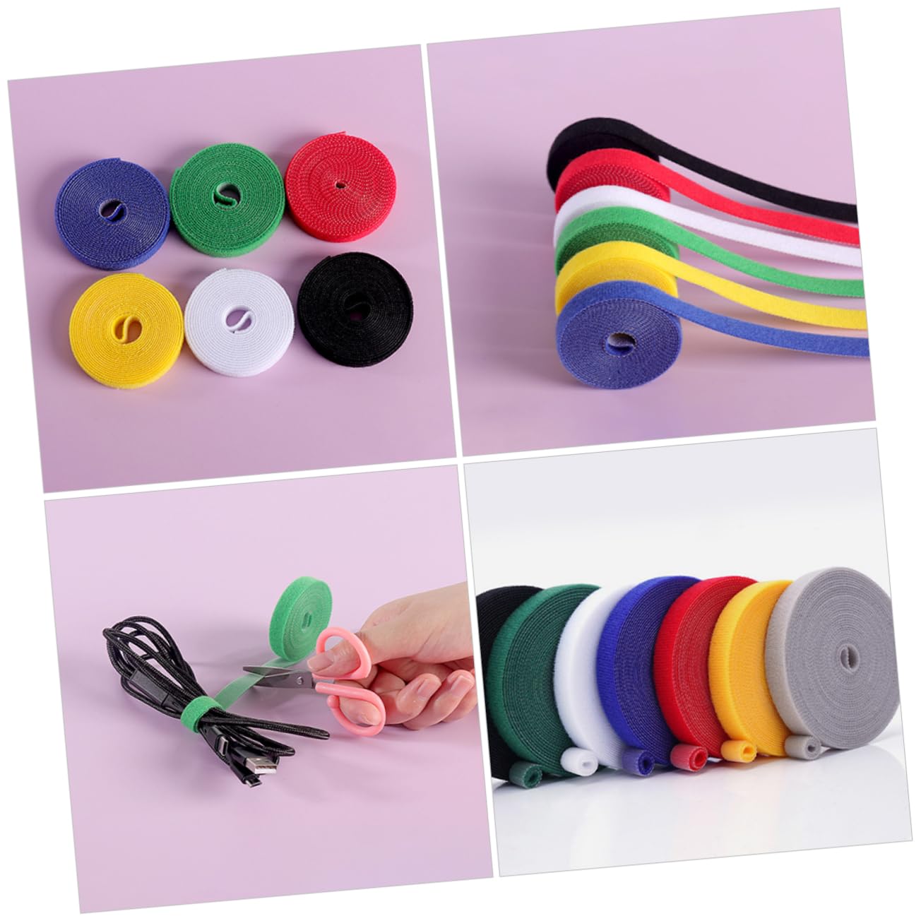 Sosoport 5 Series Correas De Plantas Escalada Cable Sujetar Propagación Oscuro Mini Corbata Flexible De Jardín Lazos De Jardín para Plantas Alambre De Amarre De Jardín Nylon 7 Piezas X 5