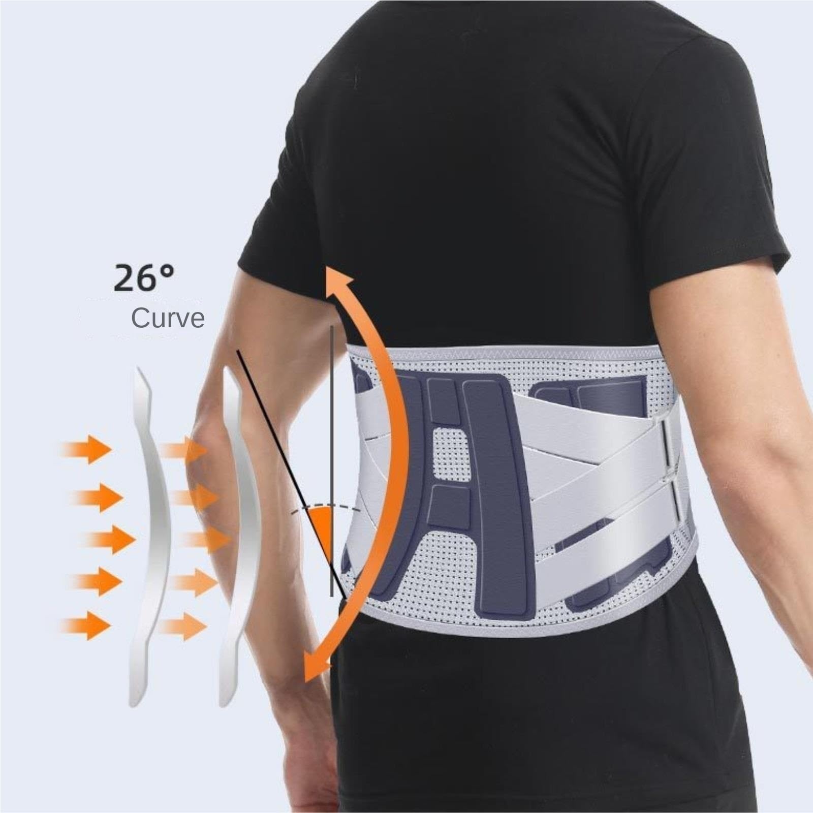 Bauchweggürtel Stretch Hose Rückenbandage, Dehnbarer Lendenwirbelstützgürtel For Männer Und Frauen Mit Aufblasbarem Rückenkissen Bauchweg Mieder