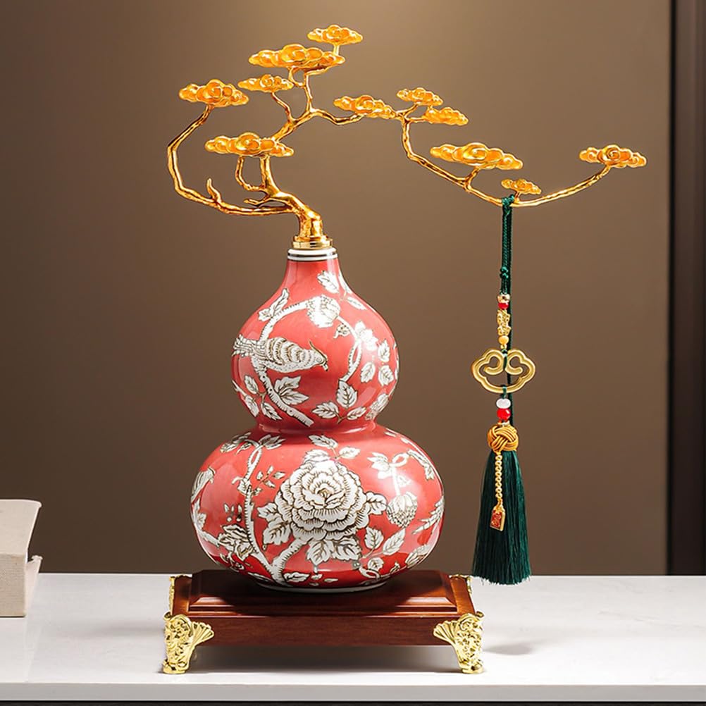 Feng Shui Ceramika Wu Lou Hu Lu Tykwa Chińska Powodzenie na szczęście Fortuna Bogactwo Zdrowie Sukces Tykwa Kolekcjonerski Amulet Dekoracje dla przyjaciół Rodziny Kochankowie,Blue