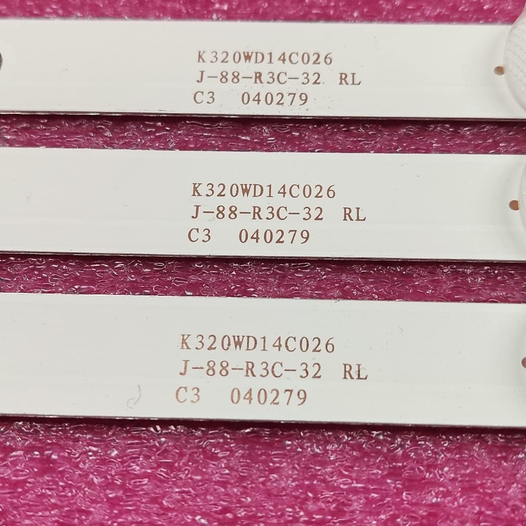 Pièces de Rechange TV- LED Backlight Strip Compatible avec Horizont 32le3181 Toshiba 32S1750EV AOC LE32M3570 / 60 LE32D59 32PFL3045 4708-K320WD-A2213K01 A4213K01